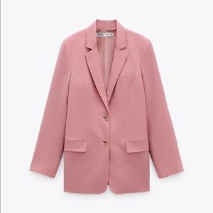 zara pink blazer